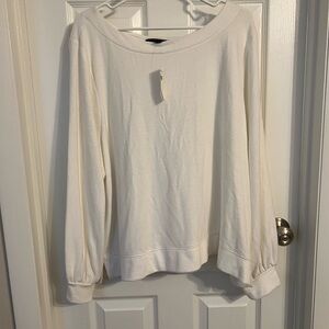 Banana Republic White Long-Sleeve Top